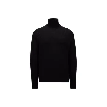Moncler Logo Patch Turtleneck Knit Jumper