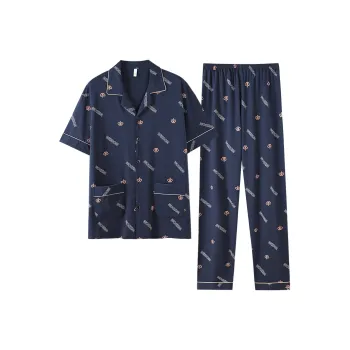 FENTENGCARE Pajama Set Men's Dodger Blue