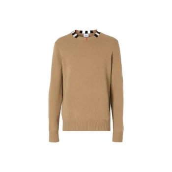 Burberry Cashmere Sweaters Men Camel
