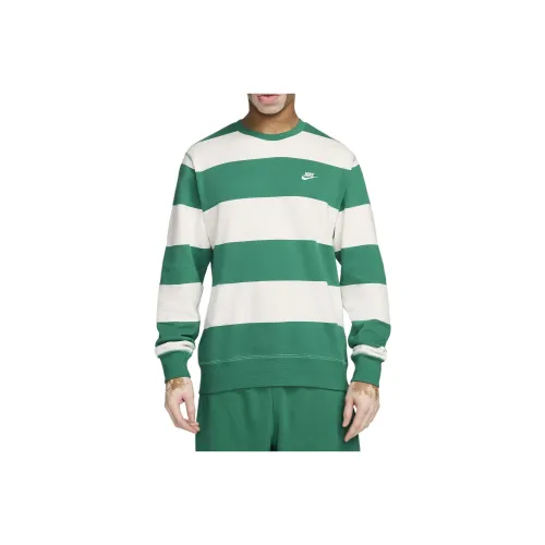 nike bone Club Fleece Men's Striped Heavyweight French Terry Crew