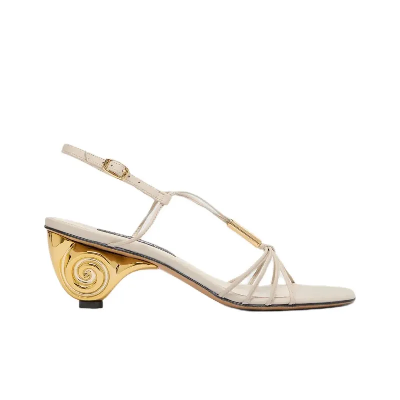 Carel Sirene One Strap Sandals 5cm Women's White-1