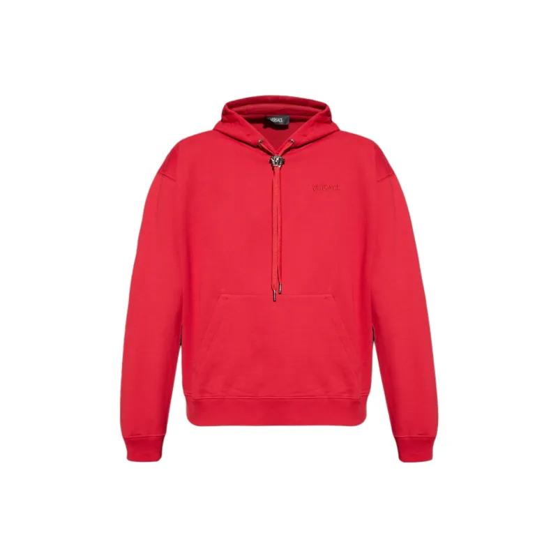 VERSACE Medusa Head Detailed Drawstring Hoodie-0