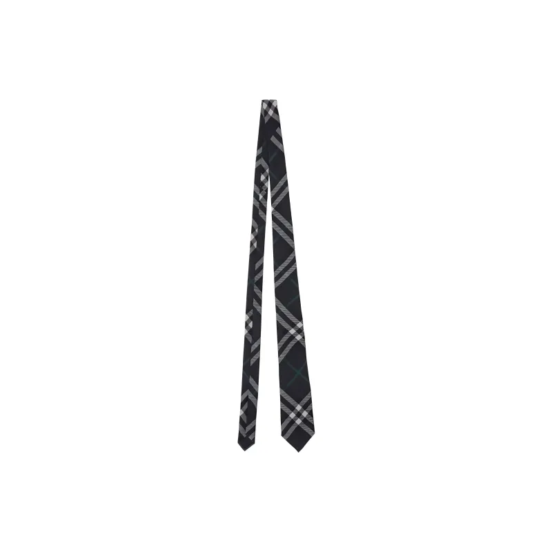 Burberry Mulberry Silk Ties Men's Charcoal Gray-0
