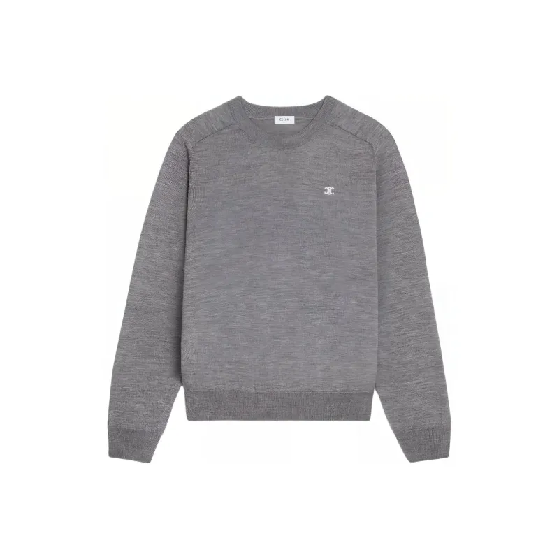 CELINE Triomphe Crew Neck Sweater In Wool-0