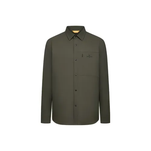 Biyin Leufen Shirt Easy To Maintain Texture Men's