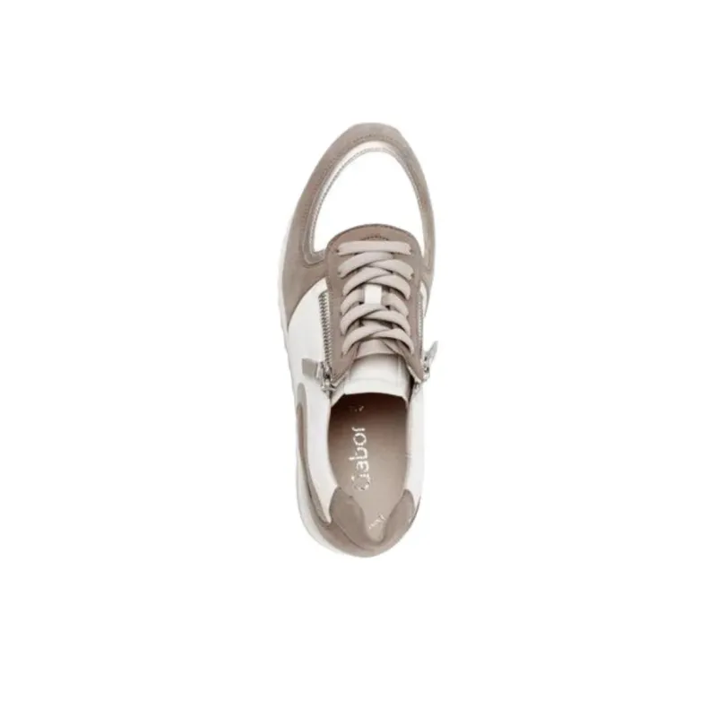Gabor Fashion Low Top Casual Shoes Women's White Brown-3