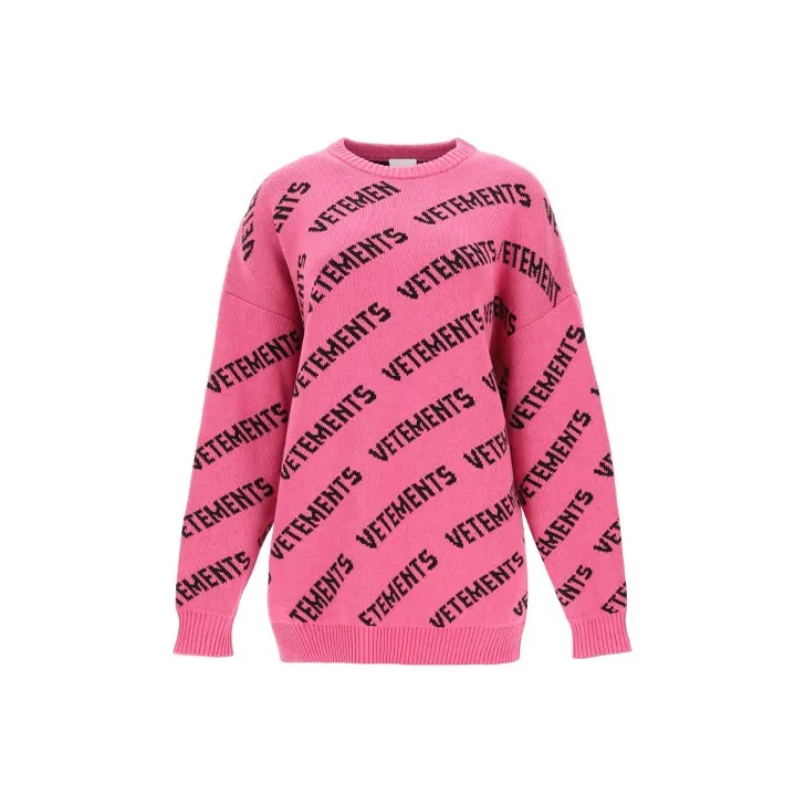 Vetements Sweaters Unisex Pink-0