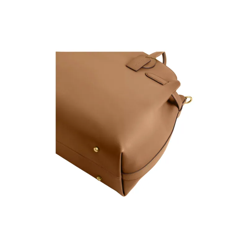 COACH Empire Carryall Textured Leather One Shoulder Handbag Large Size Women's Brass & Honey Brown-5
