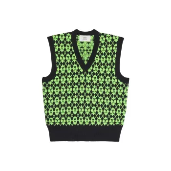 AMIPARIS Ami De Coeur Intarsia Knit Vest