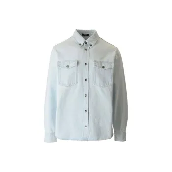 VERSACE Medusa Buttoned Long Sleeved Denim Shirt