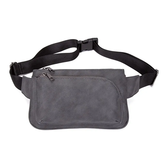 Old Man's Head Synthetic Leather Sling Bag Men's Pattern Black/Gray-7