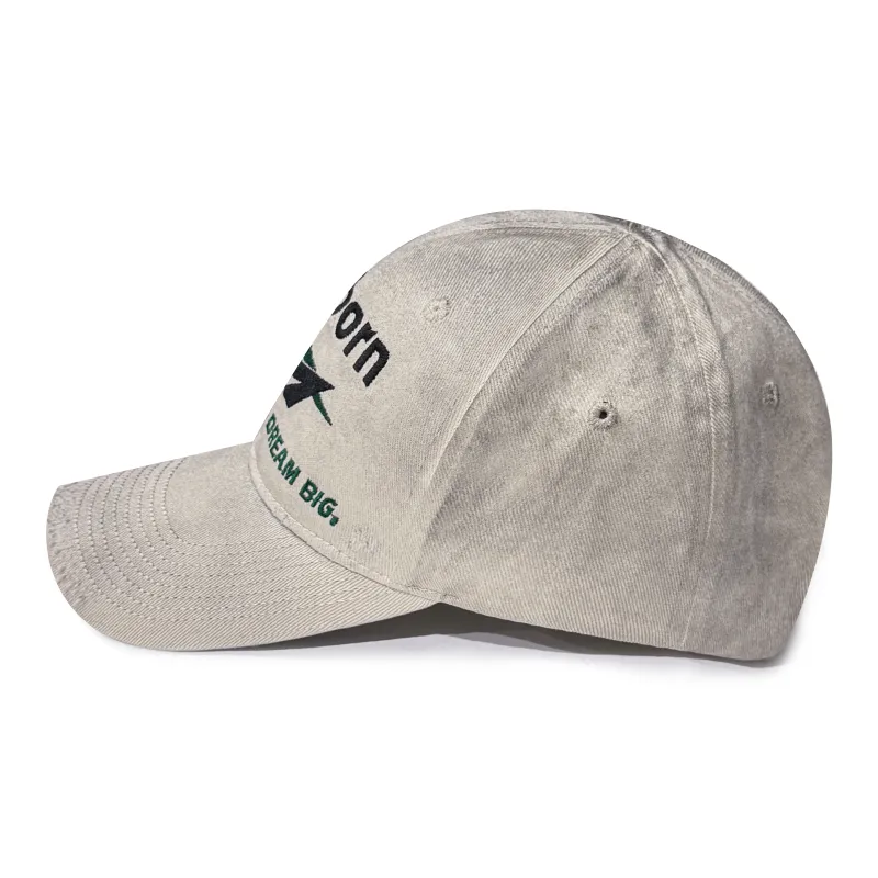 False Perception Cotton Baseball Caps Unisex Dirty White-2