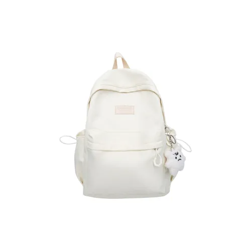 Single Warehouse Nylon Backpack Unisex White/Blue/Yellow/Black