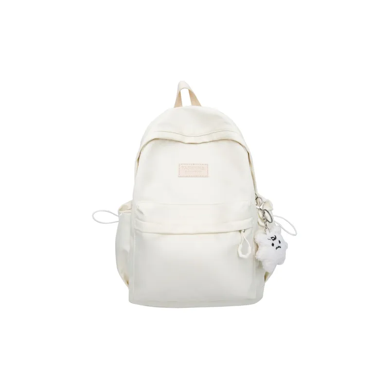 Single Warehouse Nylon Backpack Unisex White/Blue/Yellow/Black-0