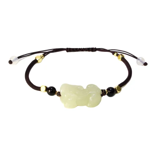GUANFEI Bracelets Pale Greenish White Jade Unisex