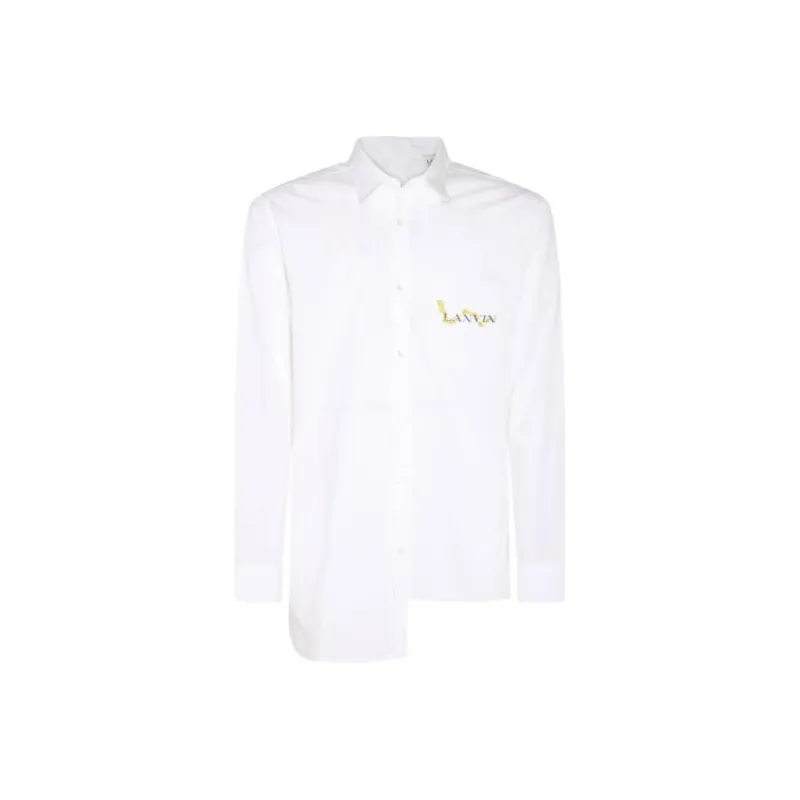 Lanvin Buttoned Asymmetric Long Sleeved Shirt-0