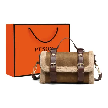 PT'SON Synthetic Leather Satchel Bag, Shoulder Bag, Crossbody Bag, Handbag Regular Women's Dark Brown
