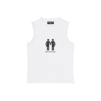 Balenciaga FW22 Tank Top Slim Fit Men's White