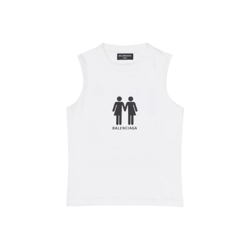 Balenciaga FW22 Tank Top Slim Fit Men's White-0