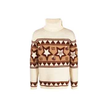 GUCCI Star pattern Roll Neck Jumper