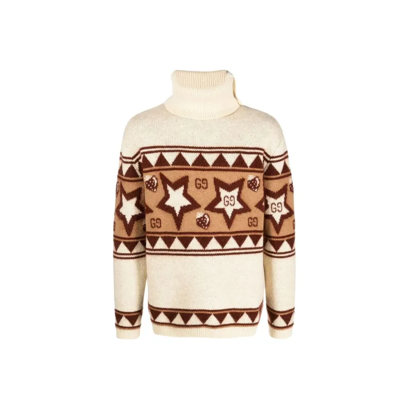 GUCCI Star pattern Roll Neck Jumper-0