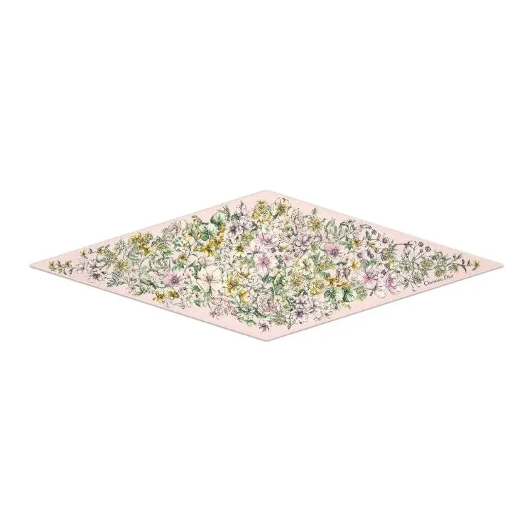 DIOR Mulberry Silk Scarves Women's Light Pink-0