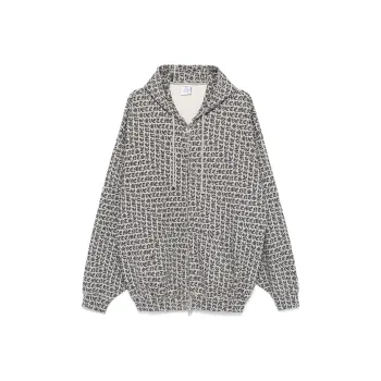 Vetements Gothic Monogram Zip Up Hoodie