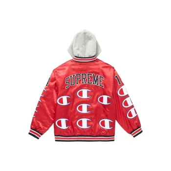Supreme Champion Hooded Satin Varsity Jacket