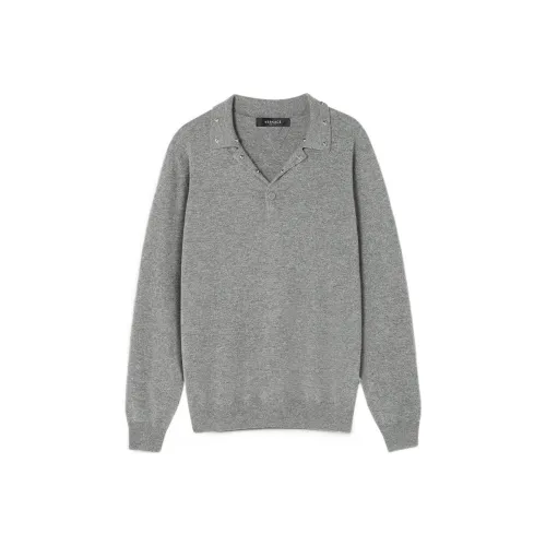 VERSACE Cashmere Sweater Men's Gray
