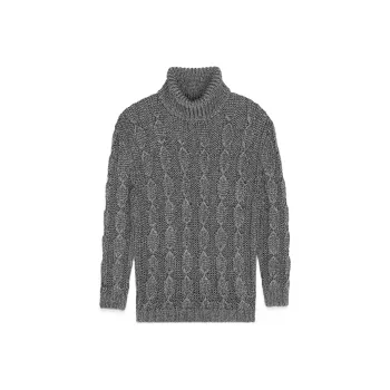 SAINT LAURENT Cable Knit Long Sleeved Jumper