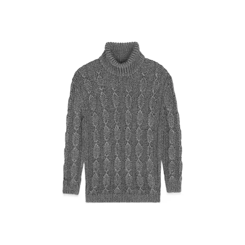 SAINT LAURENT Cable Knit Long Sleeved Jumper-0