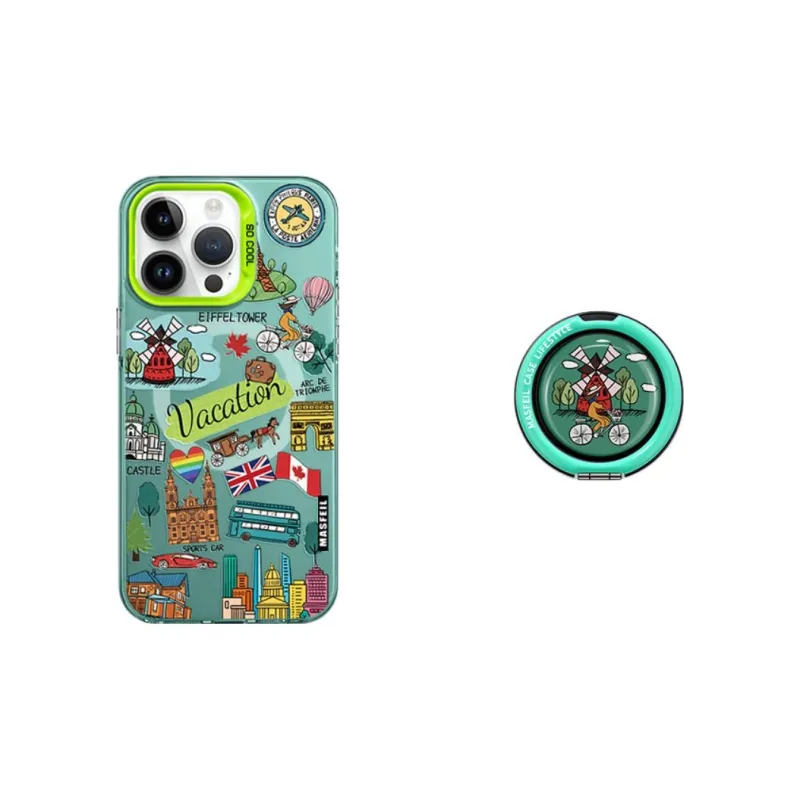 Marsfield Acrylic Material Magnetic Case Freedom Travel Phone Cases Compatibility Apple 16/15/14/13 Pro/Pro Max-7