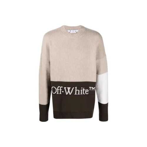 OFF WHITE Knitted Color five_t Logo Intarsia Jumper