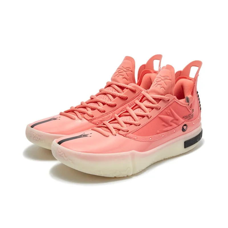 361° Joker 1 GT Cushioning, Slip Resistant, And Abrasion Resistant Low Top Basketball Shoes Men's Starfish Pink-2