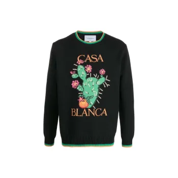 CASABLANCA Floral intarsia Crew neck Jumper