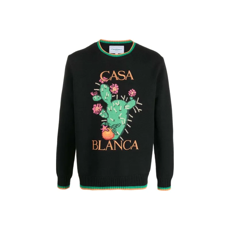 CASABLANCA Floral intarsia Crew neck Jumper-0