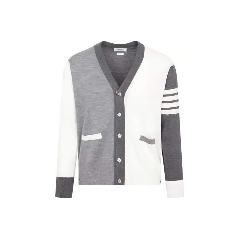 THOM BROWNE Colour Block Buttoned Cardigan-0