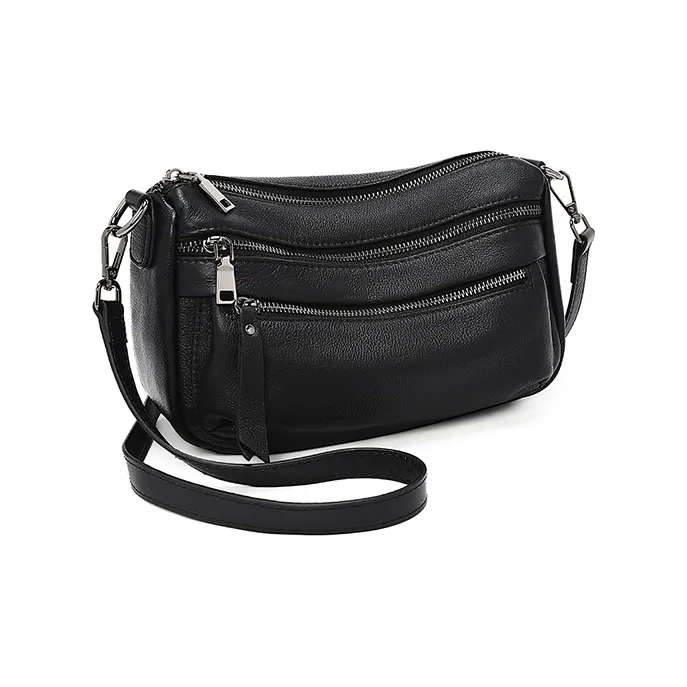 Old Man's Head Top Grain Cow Leather Shoulder Bag Women's Multicolor-4