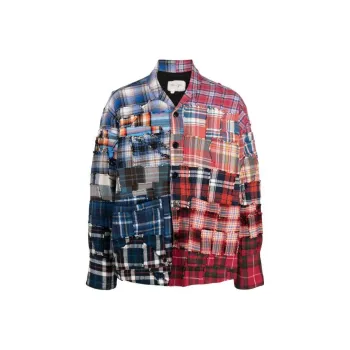 GREG LAUREN Patchwork Cotton Shirt