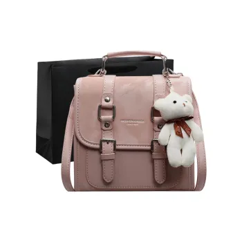 PINK·LAND PU Backpack Women's Pink/Brown/Silver/Blue/Black