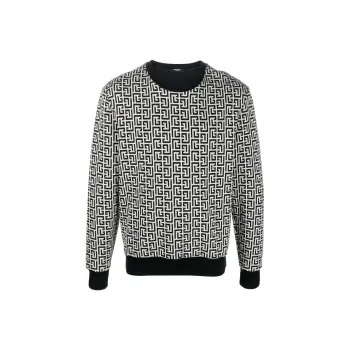BALMAIN Monogram Print Sweatshirt