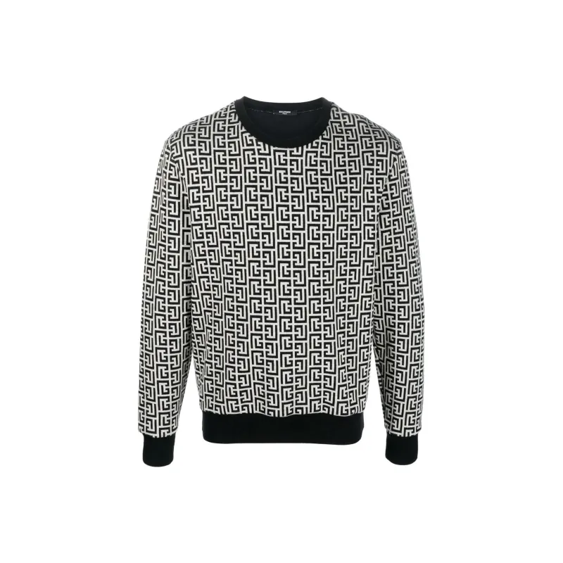 BALMAIN Monogram Print Sweatshirt-0