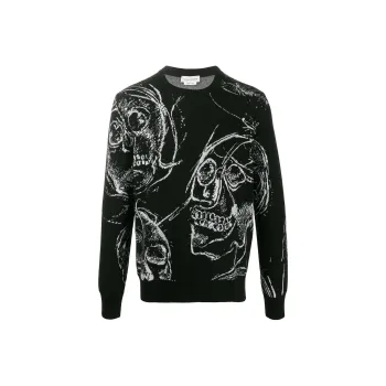 Alexander McQueen Cashmere Sweaters Men Black