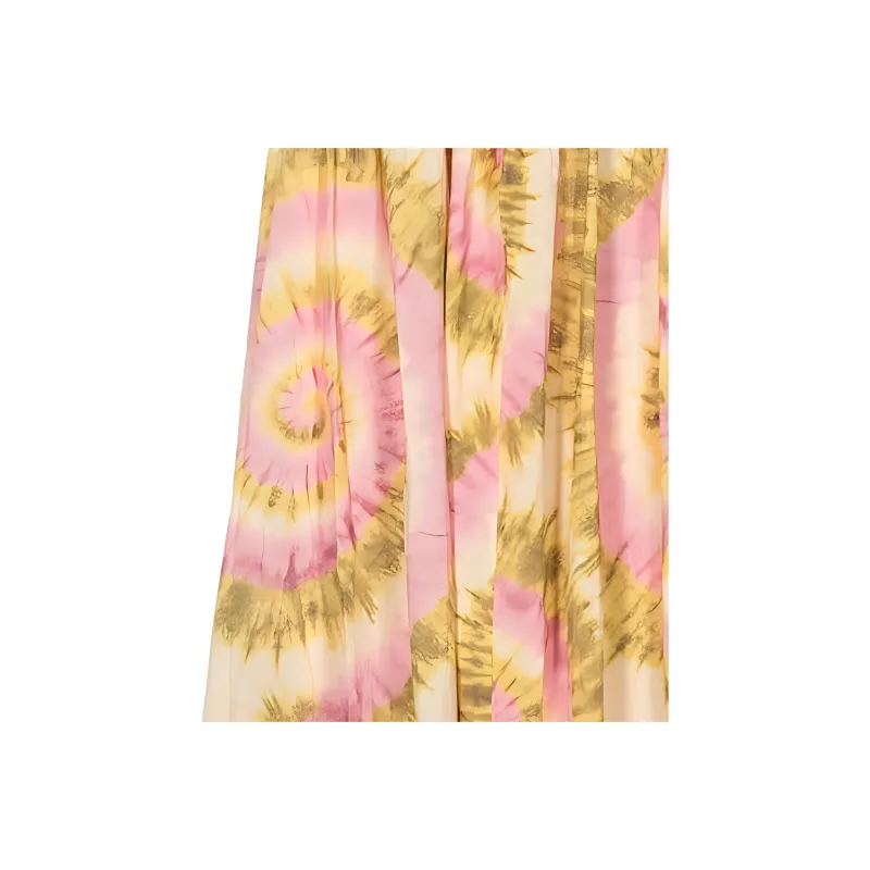 ALEMAIS Flash Tie Neck Midi Dress-4