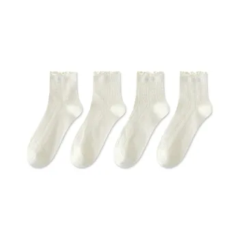 MIIOW Mid Calf Socks Women's 4 Pack