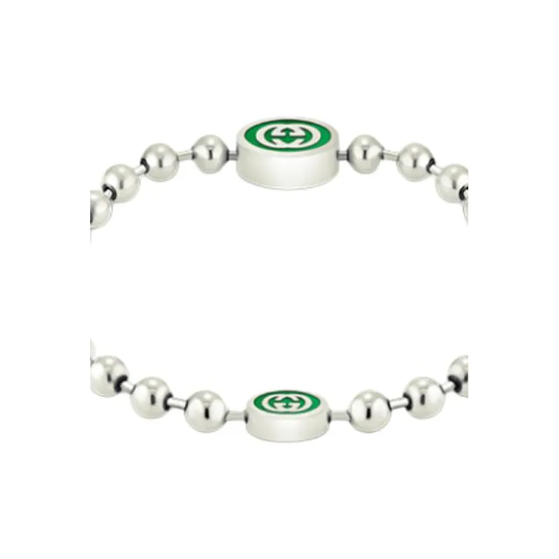 GUCCI Enamel Bracelets Unisex White-1