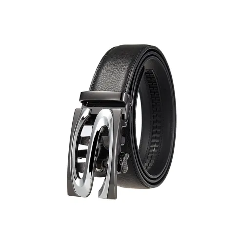 YUZHAOLIN Cow Leather Belts Men's Width 3.5CM