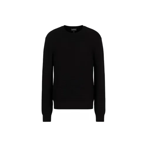 EMPORIO ARMANI Sweater In Virgin Wool Jacquard With Raised Zigzag Motif
