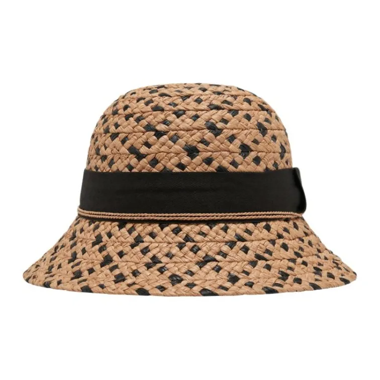 HELEN KAMINSKI Raffia, Nylon, Cotton Elastane Bucket Hats Women's Khaki-1