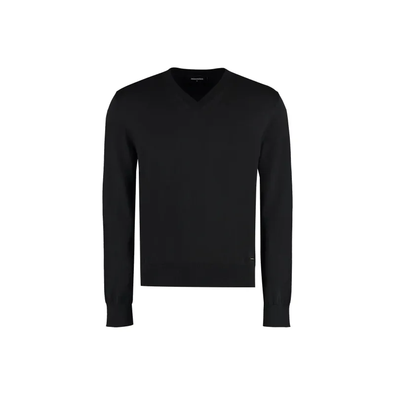 DSQUARED 2 V Neck Knitted Jumper-0